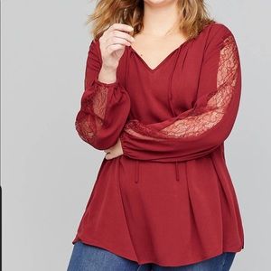 Long sleeve red shirt